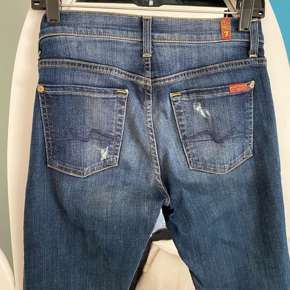 Super cool 7 For All Mankind distressed jeans..